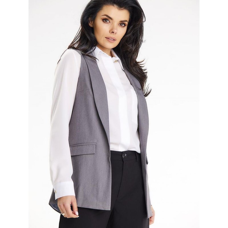 Gilet model 195852 awama - S - Grey