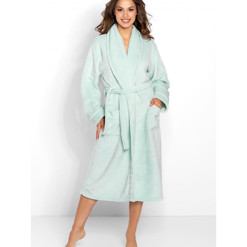 Bathrobe model 178589 Momenti Per Me - S - Green