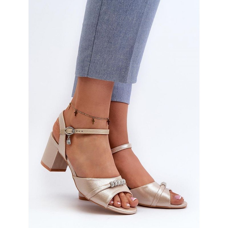 Heel sandals model 196331 Step in style - 37 - Yellow