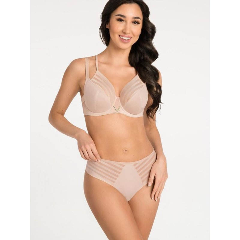 Brazilian style panties model 198063 Gorsenia Lingerie - S - Beige