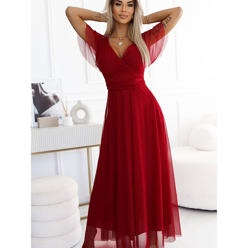 Long dress model 202448 Numoco - ONE-SIZE-FITS-ALL - Red