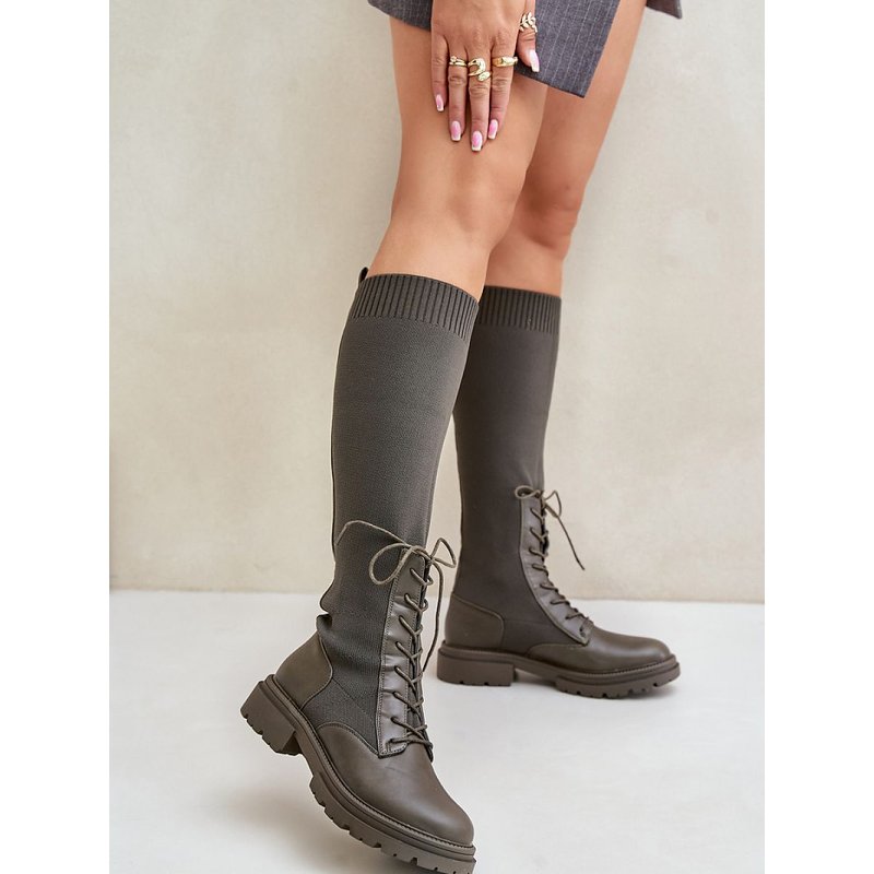 Thigh-Hight Boots model 203501 Step in style - 40 - Green
