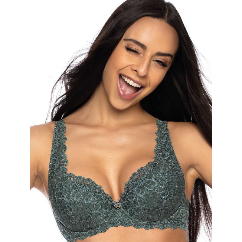 Padded bra model 204108 Mat - 75A - Green