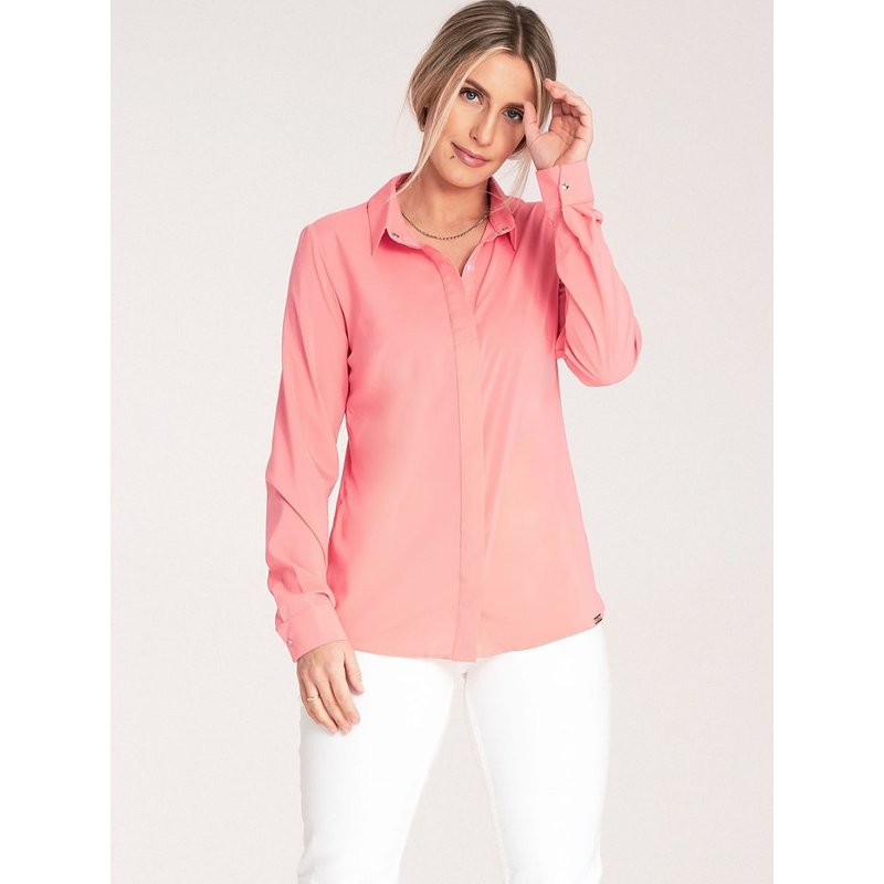 Long sleeve shirt model 204301 Figl - S - Pink