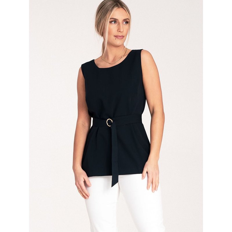 Blouse model 204322 Figl - L - Navy blue