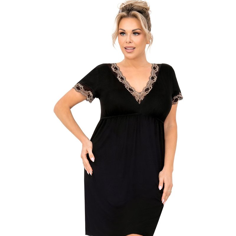 Plus Size Nightgown model 209531 Donna - XXXXXL - Black