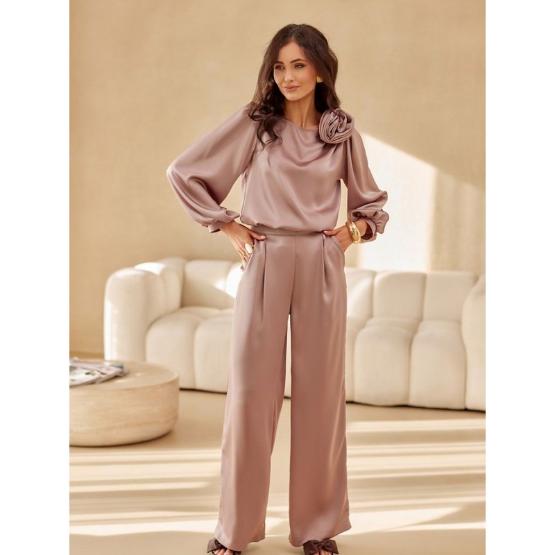 Women trousers model 209555 Roco Fashion - 34 - Beige