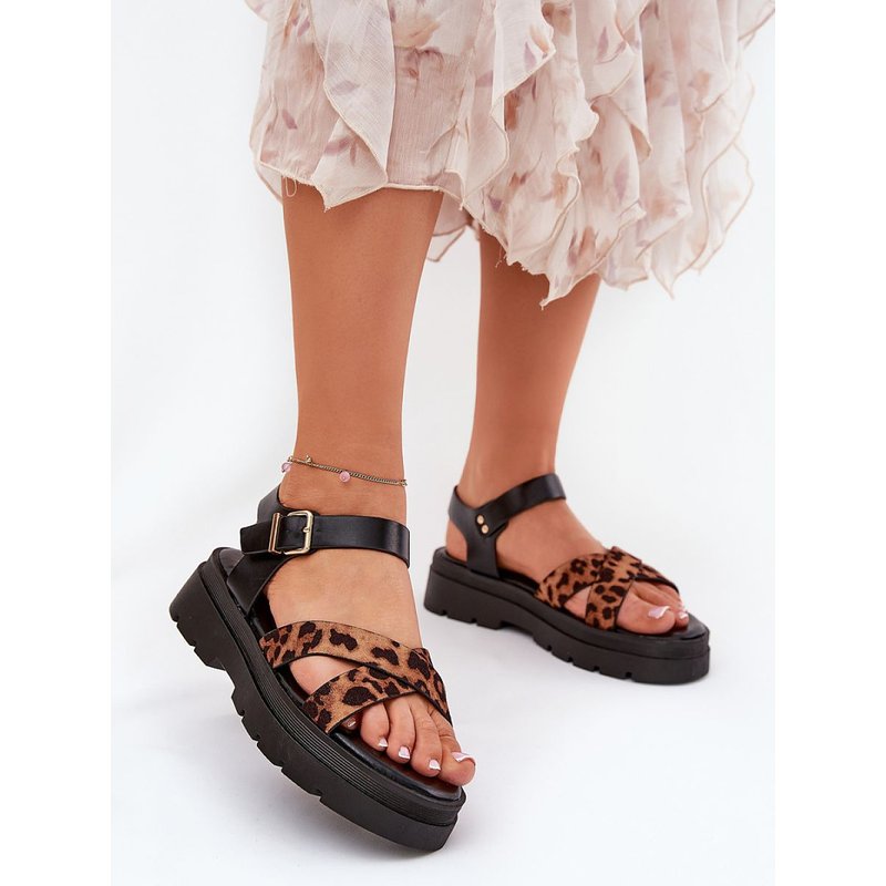 Platform sandals model 209897 Step in style - 38 - Brown