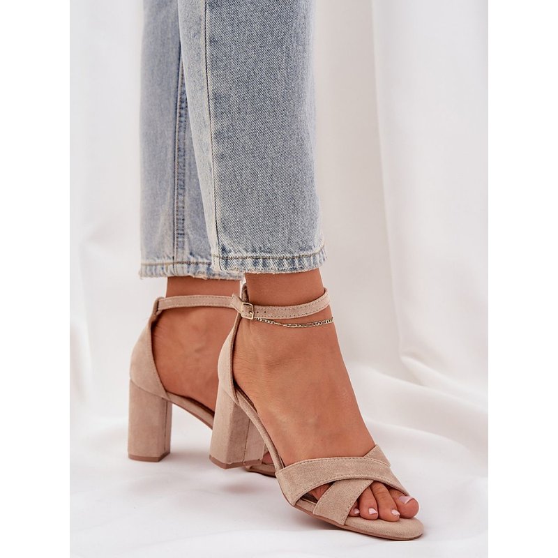Heel sandals model 210151 Step in style - 37 - Beige