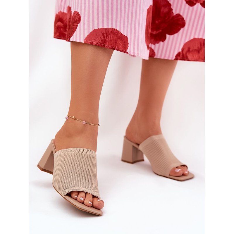 Heeled sandals model 211021 Step in style - 39 - Beige