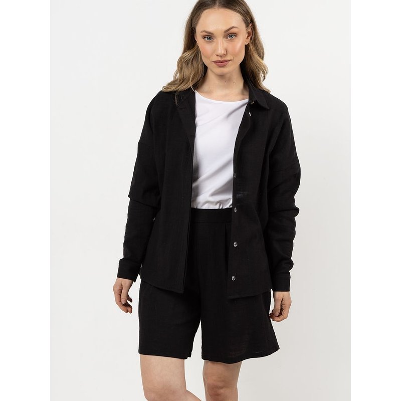 Long sleeve shirt model 212190 awama - M - Black