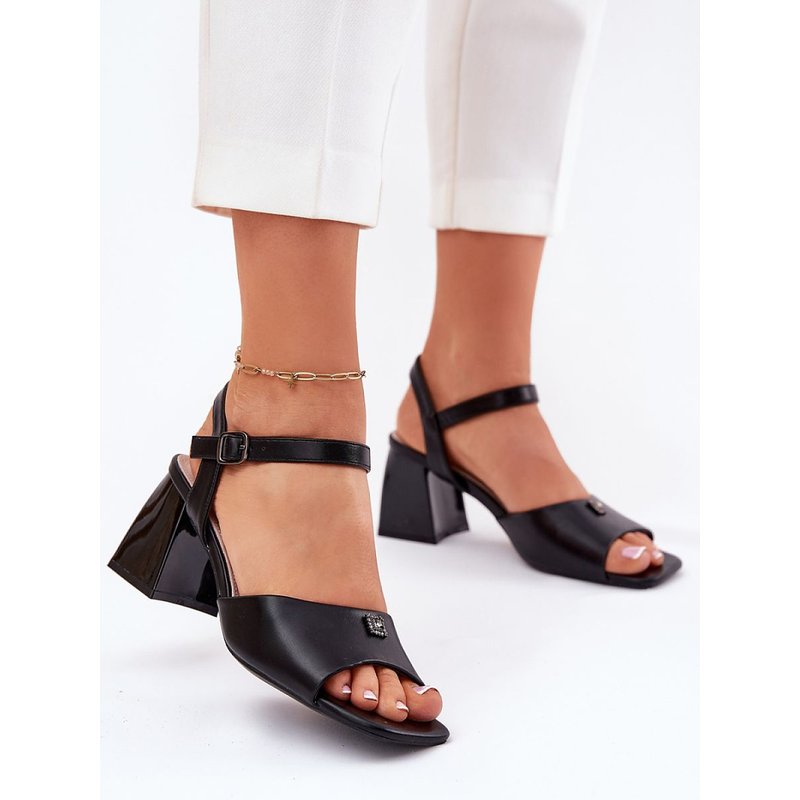 Heel sandals model 213186 Step in style - 37 - Black