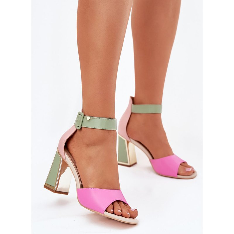 Heel sandals model 213924 Step in style - 40 - Pink