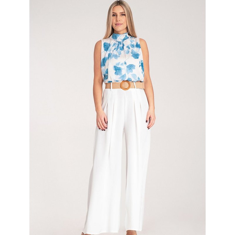 Women trousers model 214838 Figl - ONE-SIZE-FITS-ALL - White