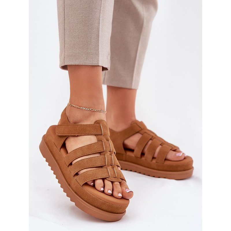 Platform sandals model 215717 Step in style - 36 - Brown
