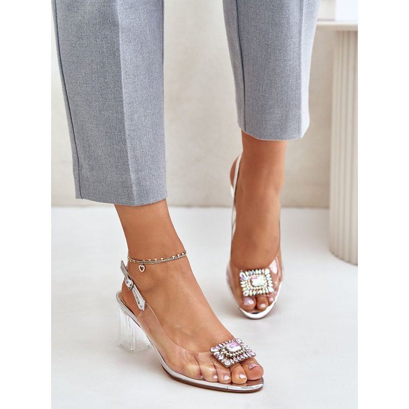 Heel sandals model 215722 Step in style - 37 - Grey