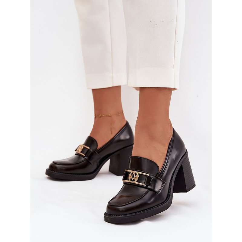 Heeled low shoes model 217841 Step in style - 40 - Brown