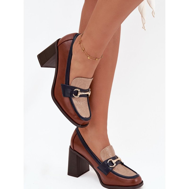 Heeled low shoes model 217844 Step in style - 40 - Beige