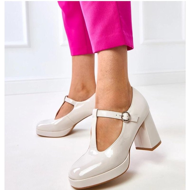 Heeled low shoes model 218175 Solea - 37 - Beige