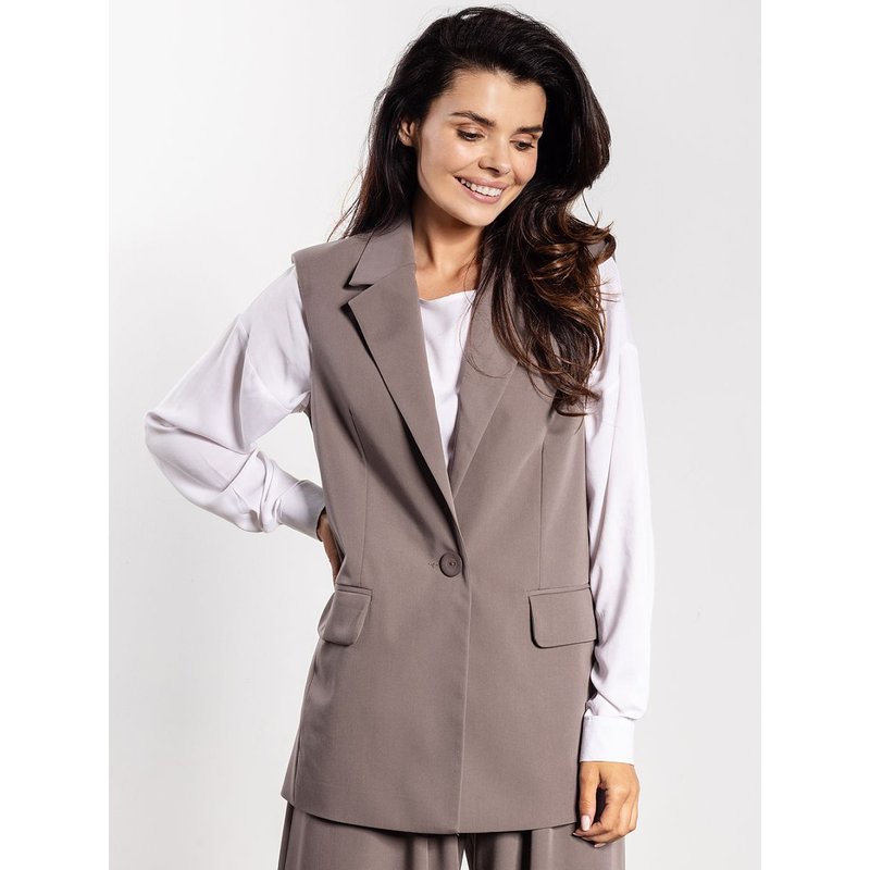 Gilet model 218978 awama - M - Brown
