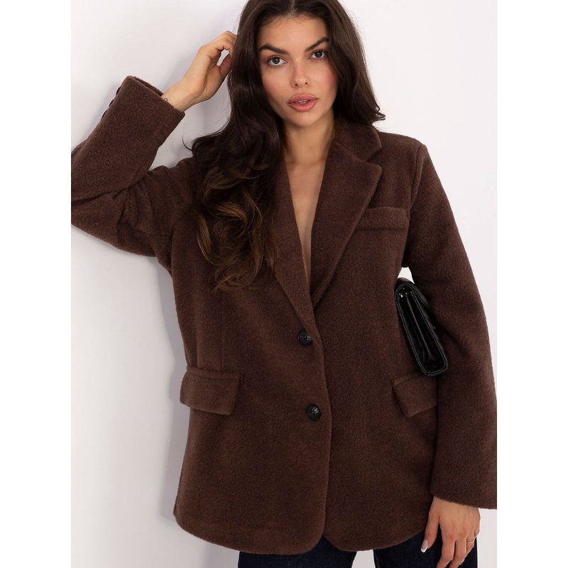 Coat model 220561 Rue Paris - ONE-SIZE-FITS-ALL - Brown