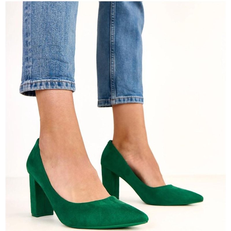 Block heel pumps model 220598 Solea - 37 - Green