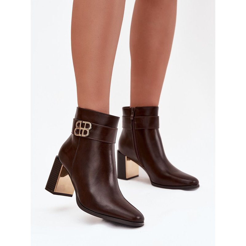 Heel boots model 220693 Step in style - 37 - Brown