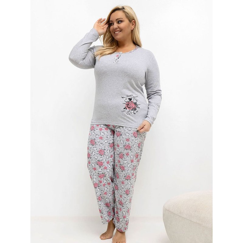 Plus Size Pajamas model 221194 Forever Pink - 2XL - Grey
