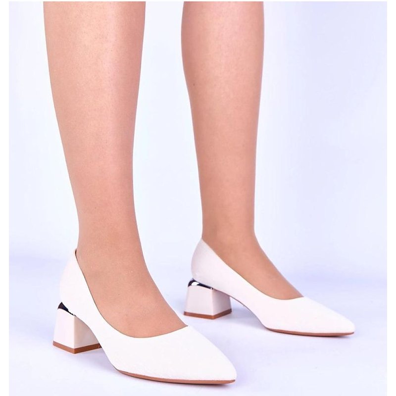 Block heel pumps model 222038 Solea - 41 - Beige