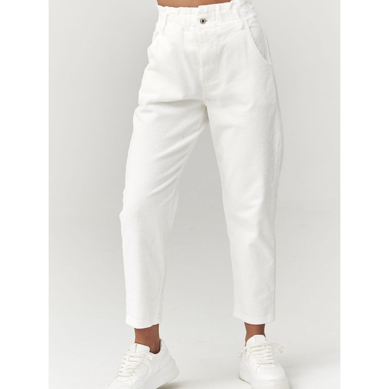 corduroy trousers model 223242 Makadamia - 40 - Beige