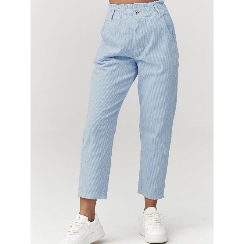 corduroy trousers model 223244 Makadamia - 36 - Blue