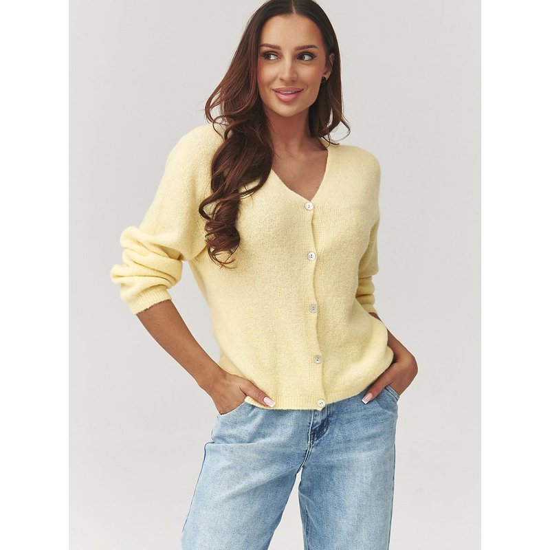 Cardigan model 223254 Makadamia - ONE-SIZE-FITS-ALL - Yellow