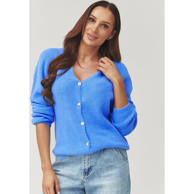 Cardigan model 223260 Makadamia - ONE-SIZE-FITS-ALL - Blue
