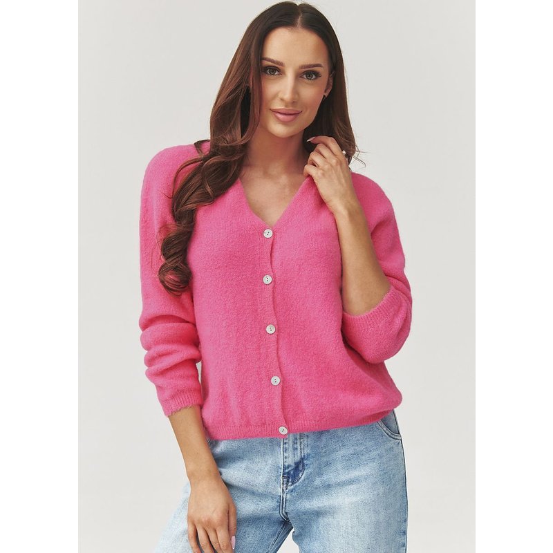 Cardigan model 223261 Makadamia - ONE-SIZE-FITS-ALL - Pink