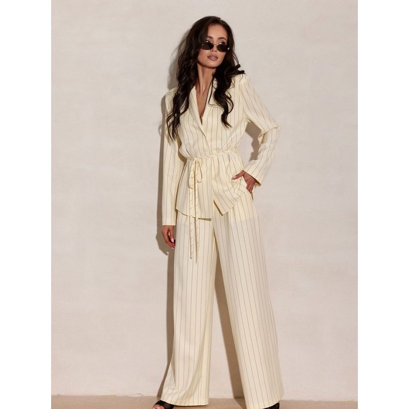 Women trousers model 224015 Roco Fashion - 40 - Yellow