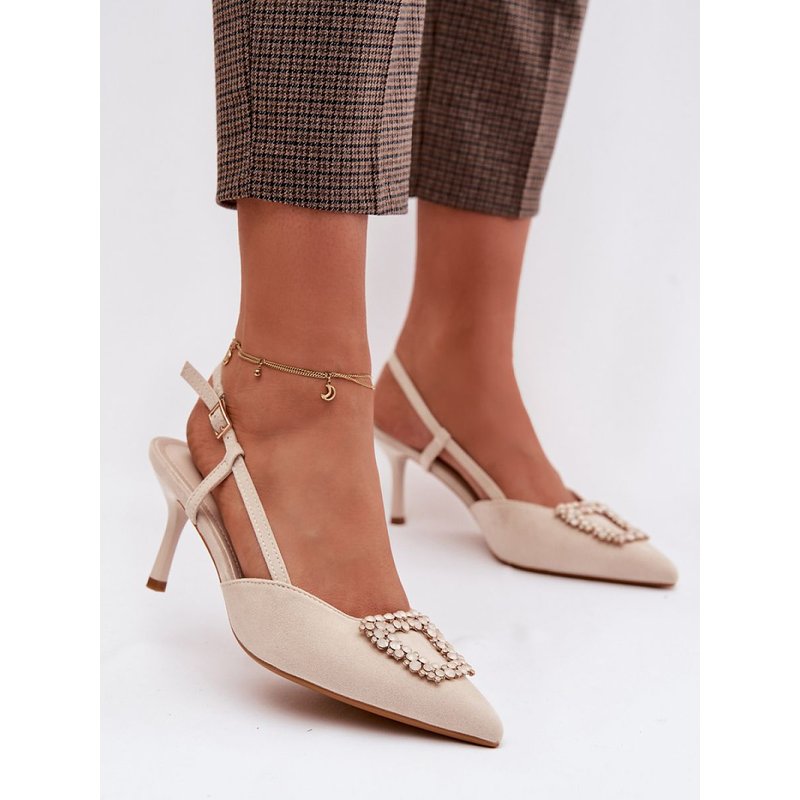 Heel sandals model 224466 Step in style - 38 - Beige
