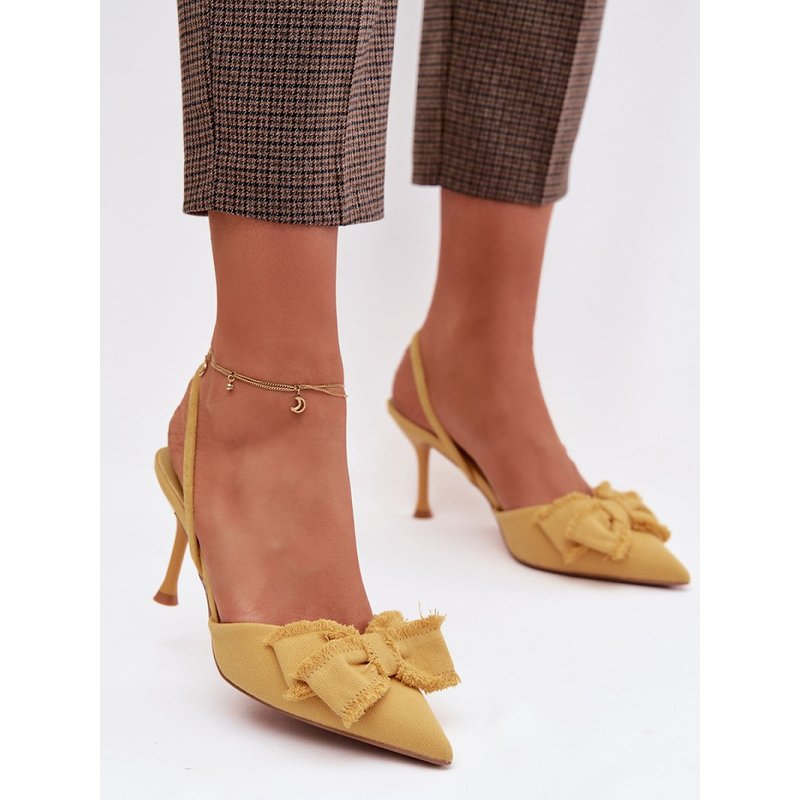 Heel sandals model 224471 Step in style - 39 - Yellow