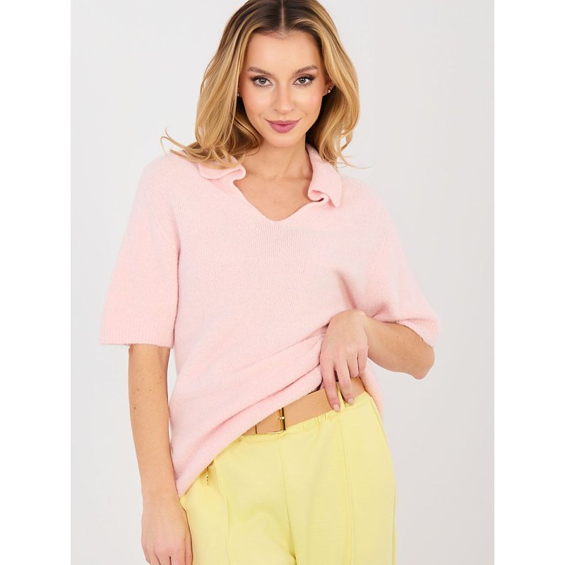 Short sleeve sweater model 224866 Italy Moda - ONE-SIZE-FITS-ALL - Pink