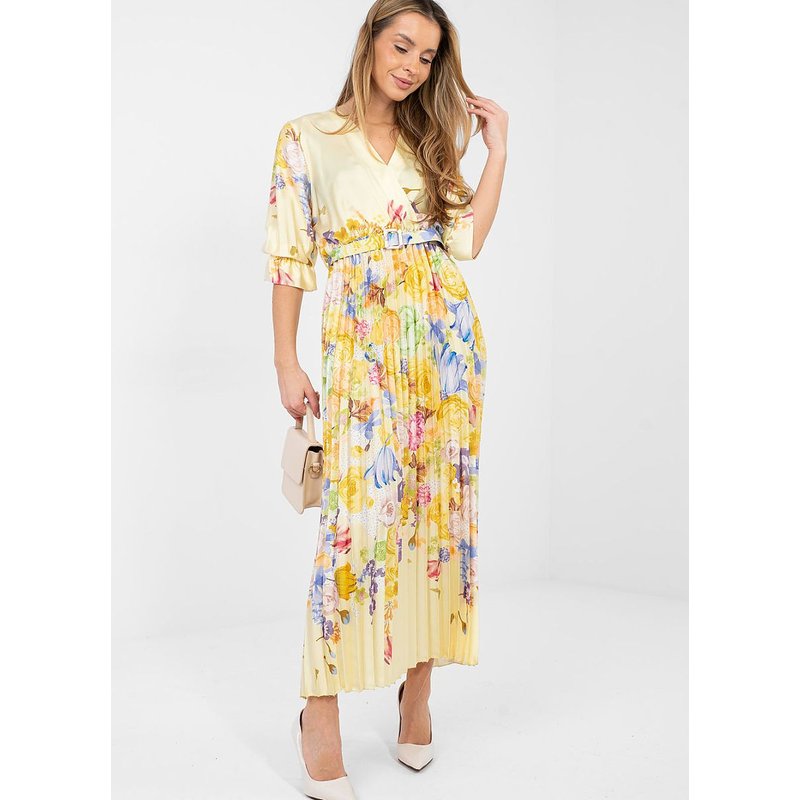 Daydress model 224869 Italy Moda - ONE-SIZE-FITS-ALL - Yellow