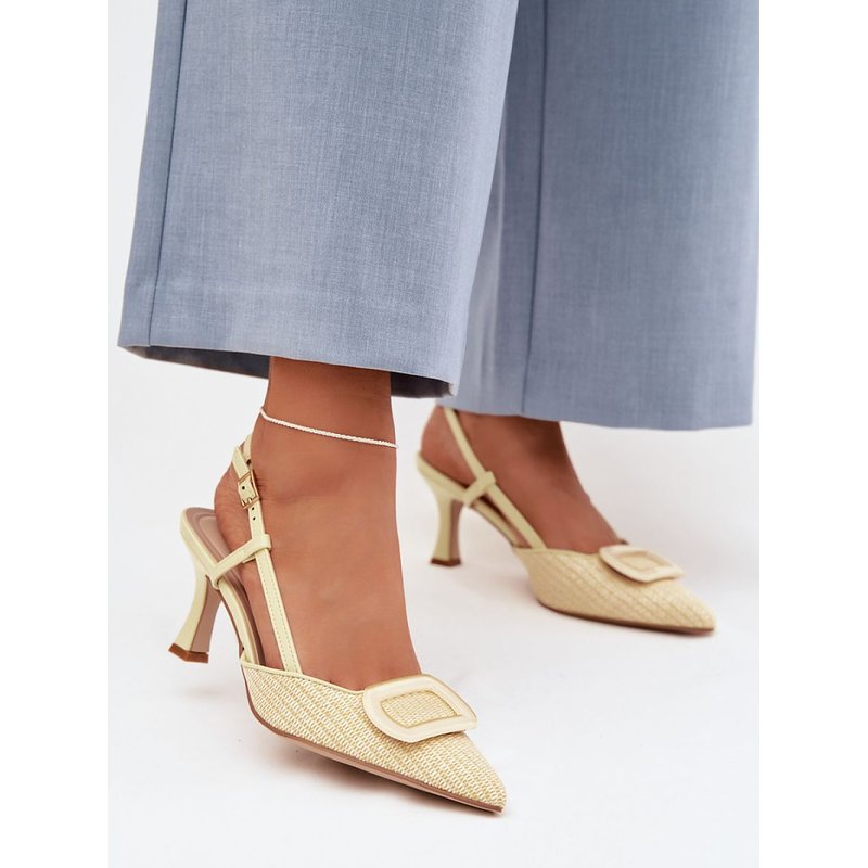 Heel sandals model 225206 Step in style - 39 - Yellow
