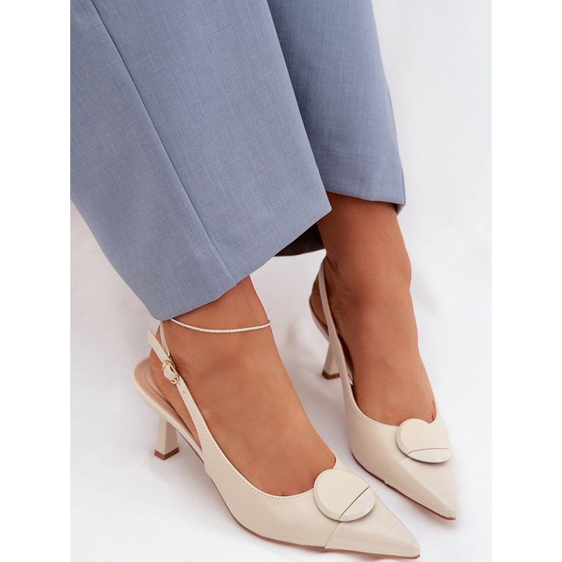 Heel sandals model 225219 Step in style - 38 - Beige
