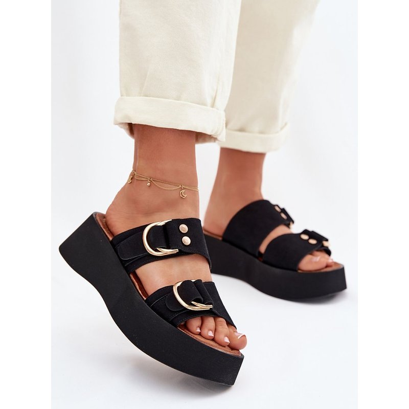 Platform sandals model 226359 Step in style - 41 - Black