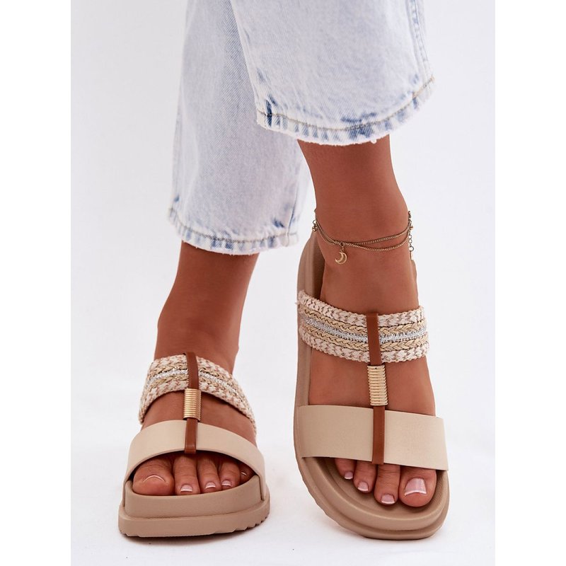 Platform sandals model 226369 Step in style - 39 - Beige
