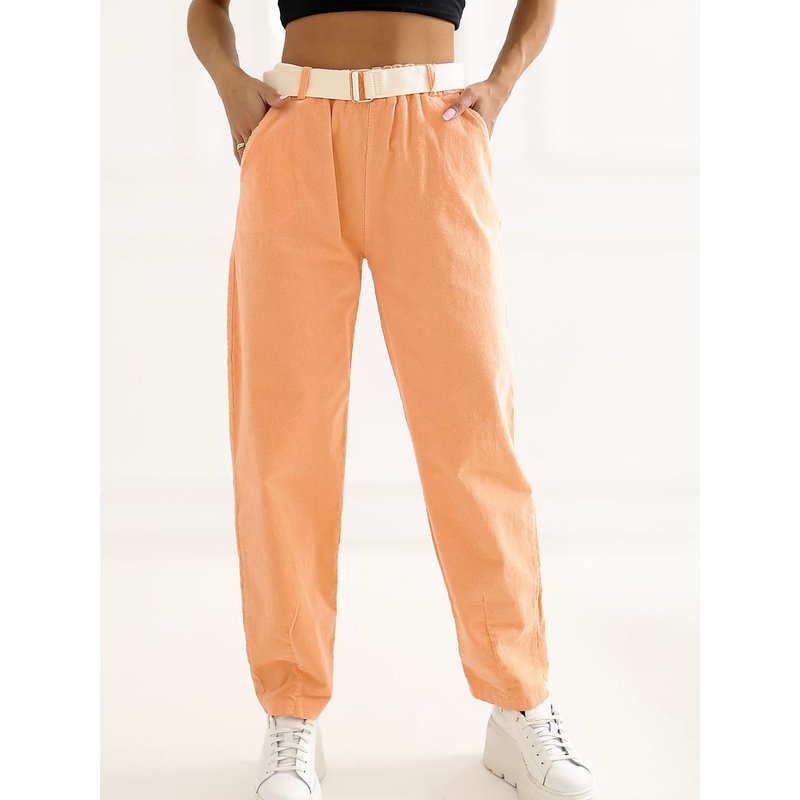 corduroy trousers model 226458 Italy Moda - ONE-SIZE-FITS-ALL - Orange