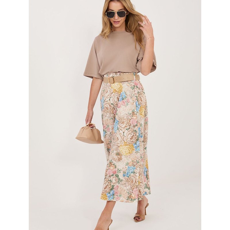 Skirt model 226462 Italy Moda - ONE-SIZE-FITS-ALL - Beige