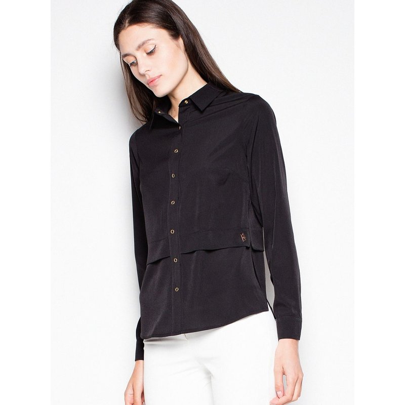 Long sleeve shirt model 77462 Venaton - M - Black