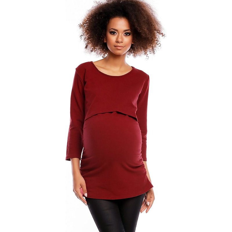 Maternity tunic model 84455 PeeKaBoo - L/XL - Red