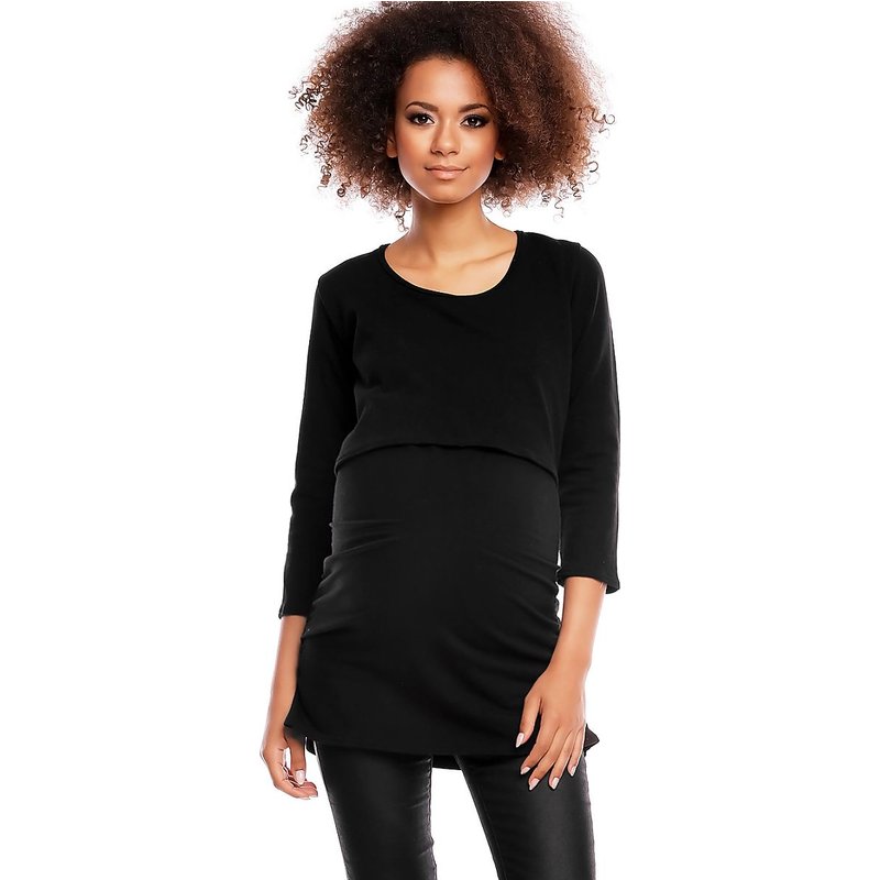 Maternity tunic model 84456 PeeKaBoo - XXL - Black