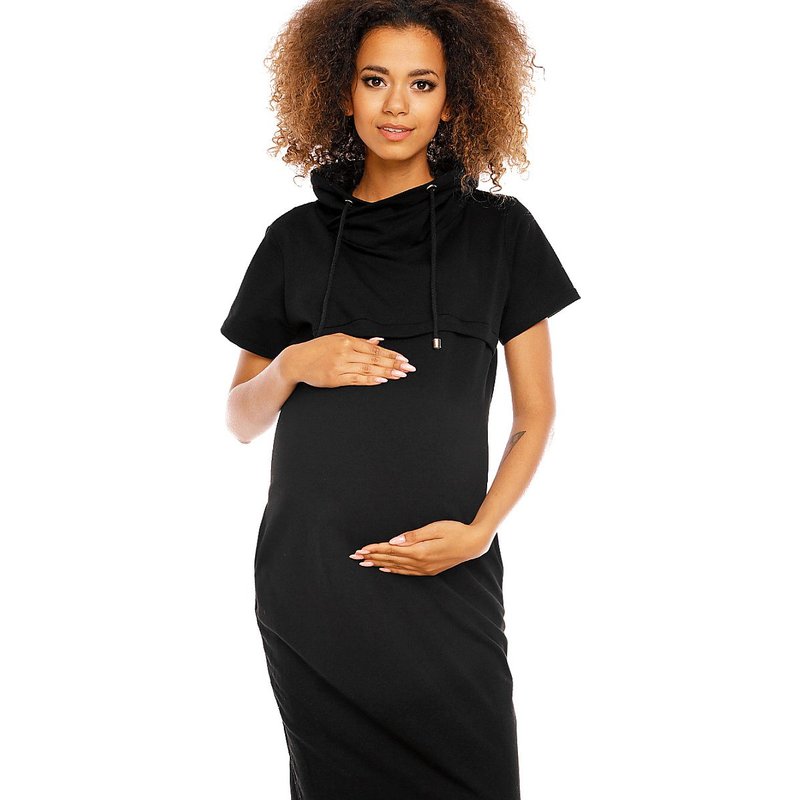 Pregnancy dress model 94422 PeeKaBoo - M - Black