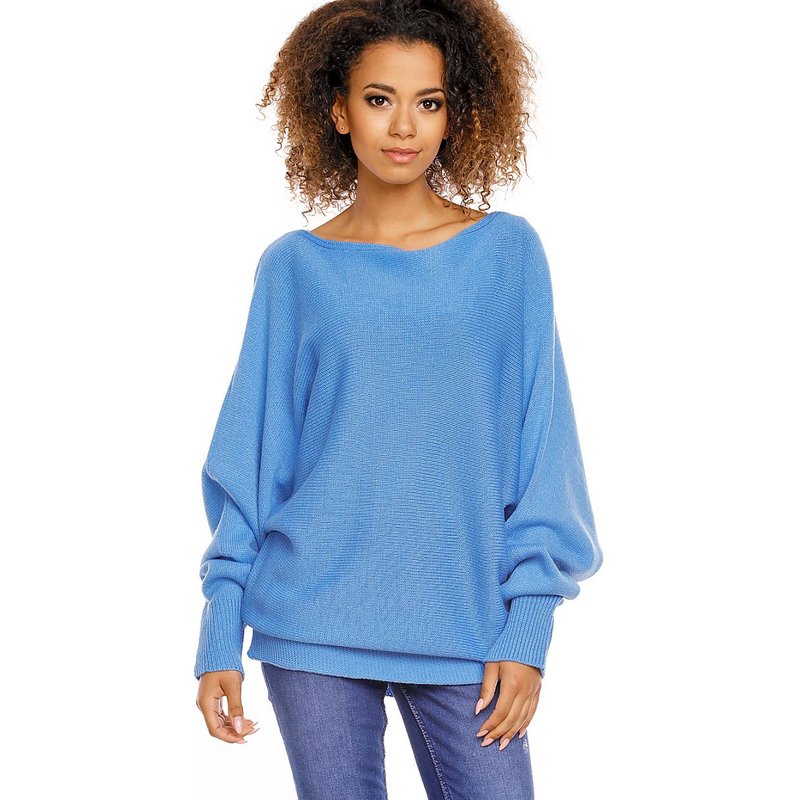 Bat style blouse model 94499 PeeKaBoo - ONE-SIZE-FITS-ALL - Blue